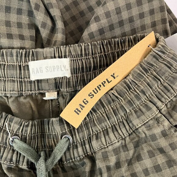 Rag Supply Women's Green Check Jogger Pants - Size Small - NWT - Picture 5 of 5
